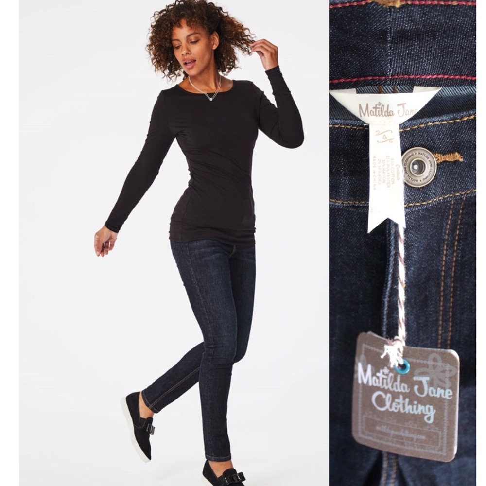 Matilda Jane NWT Dark Wash Skinny 4 27